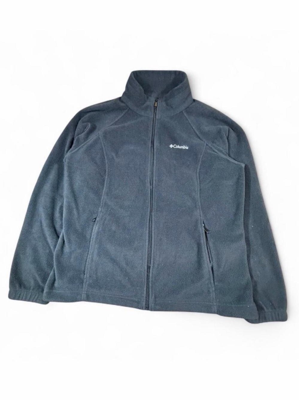 Columbia 1X Black Full Zip Fleece Jacket Plus Size Women's Outdoor Layer
